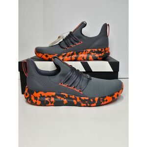 Adidas Lite Racer Adapt 7.0 Running Sneakers | Grey Orange Camo | Men's Size 13